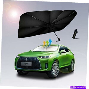 TVF[h Ԃ̃tgKXA̎PA܂肽݉\ȎԂ̎P̃TVF[hubNO Car Windshield Sun Shade Umbrella, Foldable Car Umbrella Sunshade Blocks UV Rays