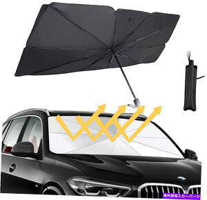 TVF[h Ԃ̃tgKXTVF[hPtPATCY57 h x 31 w Car Windshield Sun Shade Umbrella with Storage Pouch, Size 57 H x 31 W