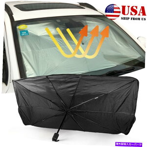 TVF[h 46 "J[tgtgKXTVF[hoCU[Jo[ubNM܂肽ݐ܂肽ݎP 46" Car Front Windshield Sun Shade Visor Cover Block Heat Foldable Umbrella