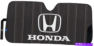 TVF[h ̃CZXꂽz_}bgubNtH[hAR[fBITVF[h003939W01 Official Licensed Honda Matte Black Foldable Accordion Sunshade 003939W01