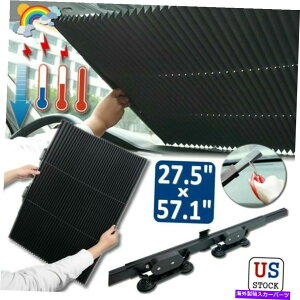 TVF[h J[tgoCU[ubNi[tgKXJo[܂肽ݑzUVVF[hJ[e Car Front Visor Block Retractable Windshield Cover Folding Sun UV Shade Curtain