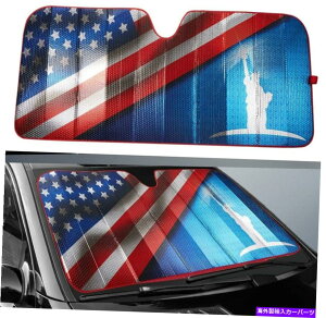 TVF[h Ԃ̓AAtgKXAAJTVF[hUVCoCU[ی Car Sun Shade,Windshield Sun Shade American Flag Sunshades UV Ray Visor Protect