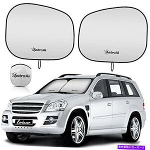 TVF[h tgKX̂߂̃AXgCJ[TVF[h-2s[X܂肽݉\ȎԃtgTV[hubN AstroAI Car Sun Shade for Windshield -2 Piece Foldable Car Front Sunshield Block