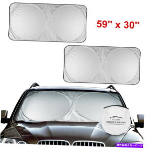 TVF[h 2PCS܂肽ݎSUVtgKXTV[hV[hJo[oCU[UVubN 2Pcs Foldable Car SUV Window Windshield Sun Shade Shield Cover Visor UV Block