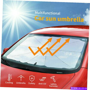 TVF[h 57 "x31"Ԃ̃tgKXTVF[hPUVubNoCU[Jo[Z[teBn}[ 57"x31" Car Windshield Sun Shade Umbrella UV Block Visor Cover w/ Safety Hammer