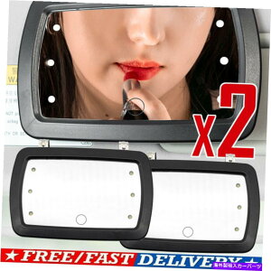 TVF[h 2x LEDCg^b`XN[J[ToCU[ojeB~[jo[TCNCg 2X LED LIghted Touch Screen Car sun visor vanity mirror universal Makeup Light