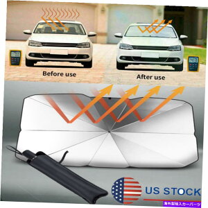TVF[h UVtgKXTVF[hoCU[P܂肽݃Jo[57*31C`w/ puobO Car UV Windshield Sun Shade Visor Umbrella Folding Cover 57*31 inches w/ PU Bag