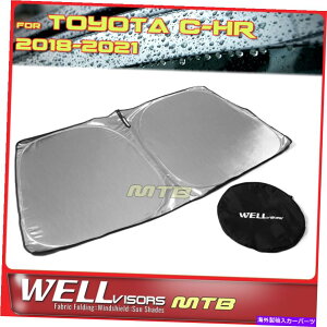 TVF[h Wellvisors Windshield Sun Shade Folding Fabric Heat Shield for Toyota C-HR 18-22 Wellvisors Windshield Sun Shade Folding Fabric Heat Shield For Toyota C-HR 18-22