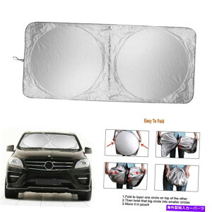 �T���V�F�[�h ��^�Ԃ̃T���V�F�[�h�o�C�U�[�o��SUV�t�����g�K���X�T���V�F�[�h�J�o�[�v���e�N�^�[�N�[���[ Large Car Sun Shade Visor Van SUV Windscreen Sunshade Cover Protector Cooler�y���s�A���i�z