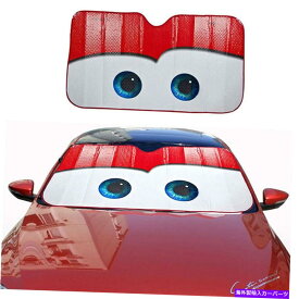 サンシェード 1x車の漫画スタイルの窓箔アイピクサー加熱フロントガラスサンシェードカバーレッド 1x Car Cartoon Style Window Foils Eye Pixar Heated Windshield Sunshade Cover Red