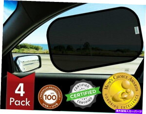 TVF[h J[EBhEVF[hi4pbNj̓A̐Ԃ̓A99.95UVRubN邱ƂؖĂ܂ Car Window Shade (4Pack) Window Sun Shade for Baby Proven to Block 99.95% UVR