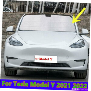 TVF[h ܂肽݉\ȃtgKXToCU[TVF[hUVeXfY 2021 2022̕ی Foldable Windshield Sun Visor Sunshade UV Protection for Tesla Model Y 2021 2022
