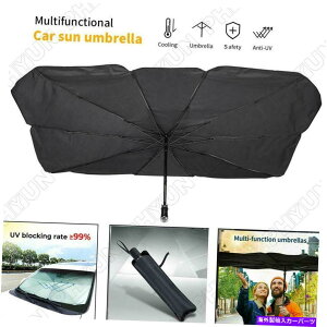 TVF[h 49''x26 ''܂肽ݎSUV UVtgKXTVF[hoCU[PJo[USXgbN 49''x26'' Foldable Car SUV UV Windshield Sun Shade Visor Umbrella Cover US Stock