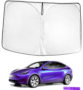 TVF[h eXfYtgKXTVF[htH[hUV/MfMtBJo[2020-2021 Tesla Model Y Windshield Sunshade Folding UV/Heat Insulation Film Cover2020-2021
