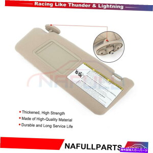 TVF[h 05-14ɓKg^^R}hCo[^NXToCU[t Fit For 05-14 Toyota Tacoma Left Driver Tan Cloth Sun Visor W/Mirror Extension