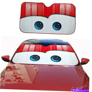 TVF[h ̐ԂrbOAC̉MԃtgEBhEtgKXTVF[hEBhETJo[ Cartoon Red Big Eye Heated Car Front Window Windshield Sunshade Window Sun Cover