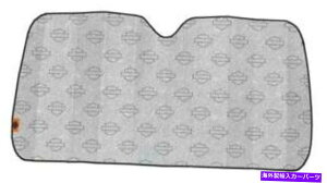 TVF[h Harley -Davidson Glitter BarShieldSAR[fBII[gTVF[h-VILVER 3949W Harley-Davidson Glitter Bar & Shield Logo Accordion Auto Sunshade - Silver 3949W
