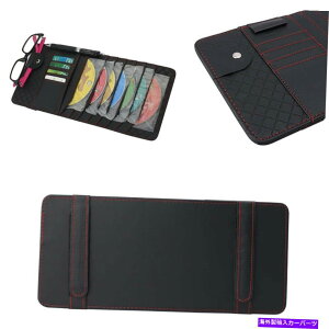 TVF[h 1xJ[tgTVF[hCD DVDSXg[WP[XI[KiCU[z_[PUU[|Pbg 1x Car Front Sunshade CD DVDs Storage Case Organizer Holder PU Leather Pockets