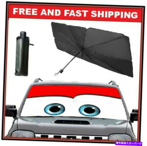 TVF[h Ԃ̃tgKX̂߂̃R`uV[hTVF[hP̐Ԃ - USA Coricha-Brella Shield for Car Windshield Sun Shade Umbrella Red Eyes-USA