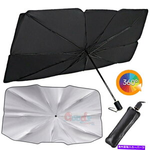 TVF[h ܂肽݉\ȎԂ̑zVF[htgKXTVF[htgEBhEJo[oCU[UVP Foldable Car Sun Shade Windshield Sunshade Front Window Cover Visor UV Umbrella