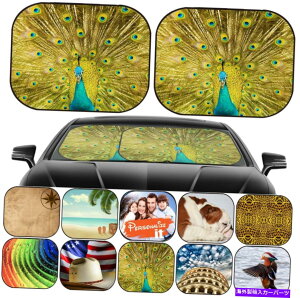 TVF[h Ԃ̃tgKX̓A2CPCjo[TtBbg摜2806742E Sun Shade for Car Windshield 2 pc Universal Fit Image 2806742 beautiful peacock