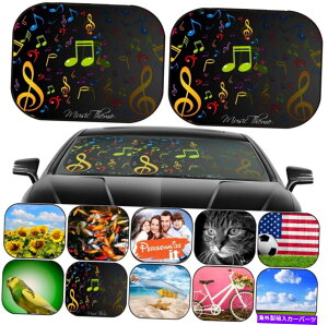 TVF[h TVF[htgKX2 PCjo[TtBbg摜23701178ۃm[g Sun Shade Windshield 2 pc Universal Fit Image 23701178 abstract music notes