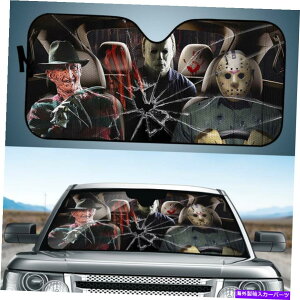 �T���V�F�[�h �z���[�f��L�����N�^�[�J�[�T���o�C�U�[���j�o�[�T���t�����g�E�B���h�E�T���V�F�[�h�u���b�NUV Horror Movie Character Car Sun Visor Universal Front Window Sun Shade Block UV