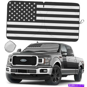 TVF[h tH[hANZT[̂߂ɃAJ̕čtO^ԃtgKXTVF[hoCU[Jo[ For Ford Accessories American US Flag Large Car Windshield Sun Shade Visor Cover