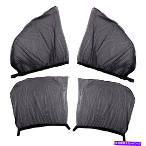 TVF[h 4PC SUVJ[EBhEXN[bVUVیTVF[hXL[glbgoCU[V[h 4pc SUV Car Window Screen Mesh UV Protection Sun Shade Mosquito Net Visor Shield