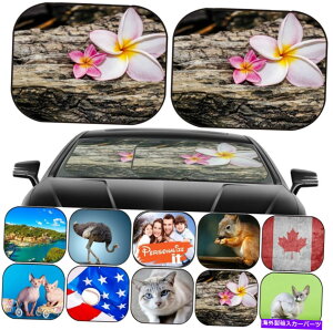 �T���V�F�[�h �I�[�g�T���V�F�[�h�t�����g�t�����g�K���X2 PC���j�o�[�T���t�B�b�g�摜19222170�s���N�t�����W�p Auto Sun Shades Front Windshield 2 pc Universal Fit Image 19222170 Pink frangipa�y���s�A���i�z