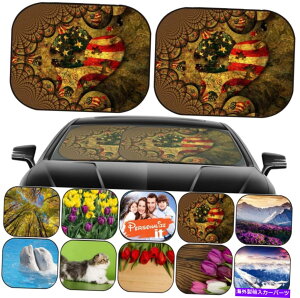 TVF[h tgKXA2 PCjo[TtBbg摜10056484AJ̃n[gpY Windshield Sun Shade 2 pc Universal Fit Image 10056484 American Heart Puzzle