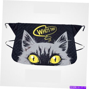 TVF[h tgKXAUVveN^[Jo[܂肽݉\ȃEBhEoCU[T[}V[hL Windshield Sun Shade UV Protector Cover Foldable Window Visor Thermal Shield Cat
