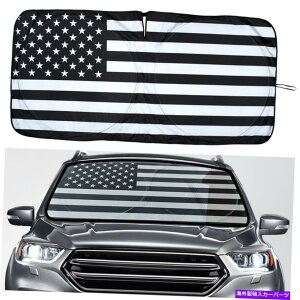 TVF[h q_CANZT[čtO^ԃtgKXTV[hV[hJo[oCU[ For HYUNDAI Accessory US Flag Large Car Windshield Sun Shade Shield Cover Visor
