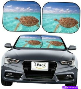 TVF[h Ԃ̃tgKXTVF[h܂肽ݎԃTVF[hubNOE~K Car Windshield Sun Shade Foldable Car Sunshade for Blocks UV Rays Sea Turtle