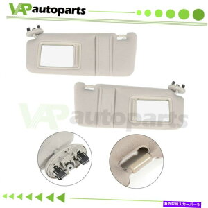 サンシェード 左右側タンベージュカーサンバイザーペア07-11トヨタカムリw/oサンルーフ Left Right Side Tan Beige Car Sun Visor pair For 07-11 Toyota Camry W/O Sunroof