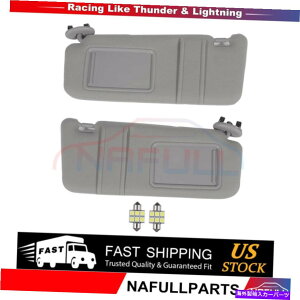 �T���V�F�[�h 2007-2011�g���^�J�����̃T�����[�t +�~���[���C�g�t��2x LH + RH�T���o�C�U�[ 2x LH+RH Sun Visor W/O Sunroof + Mirror Light For 2007-2011 Toyota Camry�y���s�A���i�z