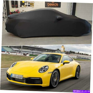 J[Jo[ |VF911 2018 2017-2022p̃J[Jo[Xgb`_Xgv[tJX^ubN Car Cover Indoor Stretch Dust-proof Custom Black For Porsche 911 2018 2017-2022