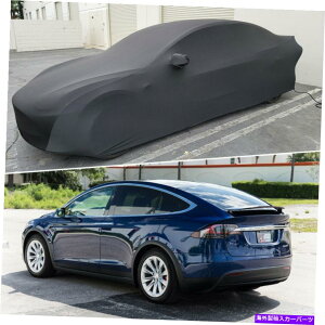 J[Jo[ - eXfX 2016-22p̃tJ[Jo[Xgb`_Xgv[tJX^ubN -Full Car Cover Indoor Stretch Dust-proof Custom Black For Tesla Model X 2016-22