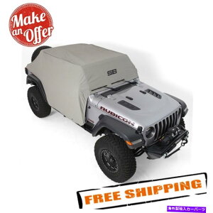 �J�[�J�o�[ SMITTYBILT 1071 2018-2020�̃h�A�t���b�v�t���O���[�L���u�J�o�[�W�[�v�����O���[JL 4-DR Smittybilt 1071 Grey Cab Cover w/ Door Flaps for 2018-2020 Jeep Wrangler JL 4-Dr