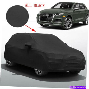 �J�[�J�o�[ �J�[�J�o�[�����X�e�C���X�g���b�`�ی�A�E�f�BQ7 2007-22 2014�p�J�X�^���u���b�N Car Cover Indoor Stain Stretch Protection Custom Black For Audi Q7 2007-22 2014�y���s�A���i�z