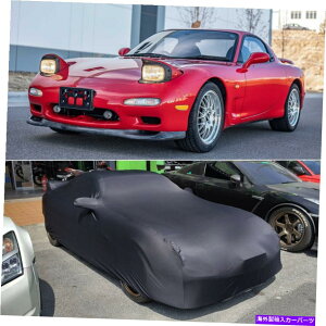 J[Jo[ tJ[Jo[XeCXgb`_Xgv[tJX^ubN}c_RX-7^Cvr Full Car Cover Indoor Stain Stretch Dustproof Custom Black For Mazda RX-7 Type R