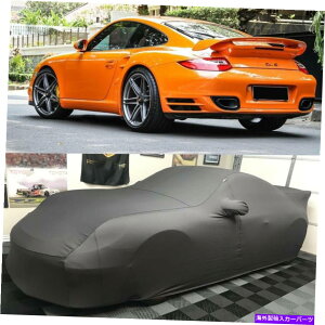 J[Jo[ |VF911^[{S 2017-22̂߂̎Ԃ̃Jo[Xgb`_Xgv[tJX^ubN Car Cover Indoor Stretch Dust-proof Custom Black For Porsche 911 Turbo S 2017-22