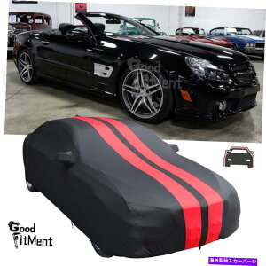J[Jo[ ZfXxcSL AMGJ[Jo[Xgb`TeXNb`_Xgv[tChAubNp For Mercedes-Benz SL AMG Car Cover Stretch Satin Scratch Dustproof Indoor Black