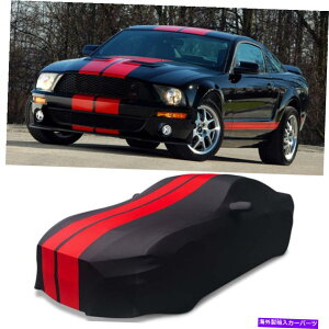J[Jo[ tH[h}X^OVFr[GT500ChAJ[Jo[Xgb`Te_Xgv[tubN/bh For Ford Mustang Shelby GT500 Indoor Car Cover Stretch Satin Dustproof Black/Red