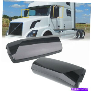 US~[ tBbg2004-2018 Volvo VNL Gloss Black Door Mirror CoverƉẼAZu Fit 2004-2018 Volvo VNL Gloss Black Door Mirror Cover Left & Right Side Assembly