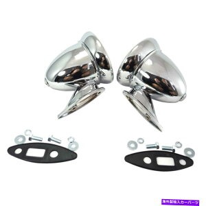 US�~���[ MGB AC Cobra Sunbeam Mini Cooper�p�̃N���V�b�N�N�����e�ۃ~���[4�C���` Classic Chrome Bullet Mirror 4in for MGB AC Cobra Sunbeam Mini Cooper - Pair