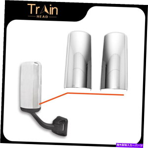 US~[ 2008-2018 FREIGHTLINER CASCADIA LH+RH 2PCSɃtBbgNTChhA~[Jo[ Chrome Side Door Mirror Cover Fit For 2008-2018 Freightliner Cascadia LH+RH 2PCS