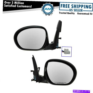 US~[ ~[TChr[p[11YW[Np̍EyAZbg Mirrors Side View Power Smooth Black Left & Right Pair Set for 11 Nissan Juke