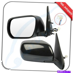 US�~���[ 2006�N����2009�N�̃y�A�X�Y�L�O�����h�r�^���p���[�T�C�h�~���[�܂肽���݃u���b�N�X���[�Y Pair For 2006-2009 Suzuki Grand Vitara Power Side Mirror Folding Black Smooth�y���s�A���i�z