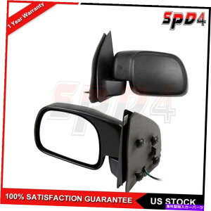 US~[ 1999N2007NFord F-250E~[}jAtH[hp[q[gubN For 1999-2007 Ford F-250 Left&Right Side Mirrors Manual Fold Power Heated Black